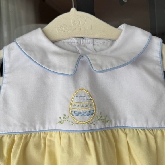 The Proper Peony Edward bubble easter egg baby boy collar embroidered romper - Picture 3 of 6